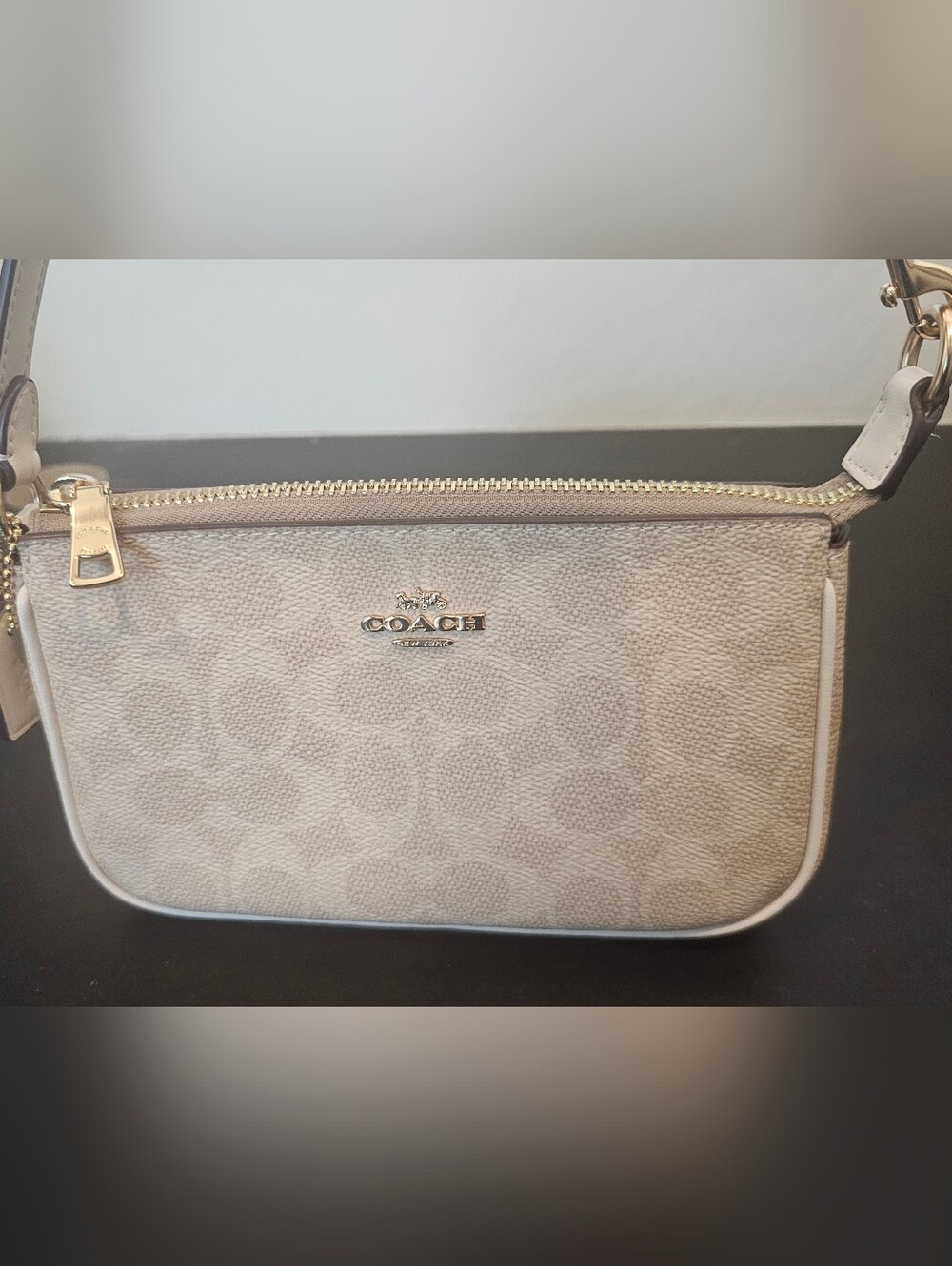 Coach Signature Mini Shoulder Bag in Light Beige - Picture 2 of 8